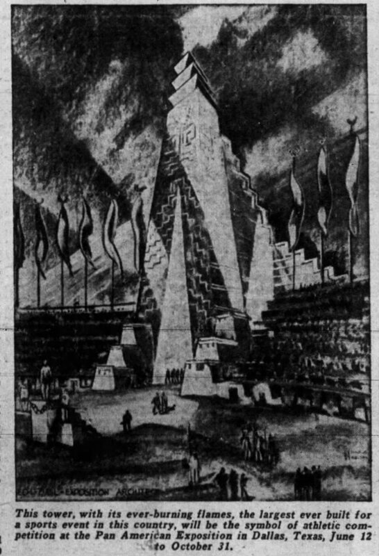 Nashville Banner news story image representing the Tower of Flame built to symbolize the spirit of friendship.