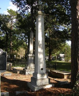 The Col. Henderson Yoakum Monument at Oakwood Cemetery.