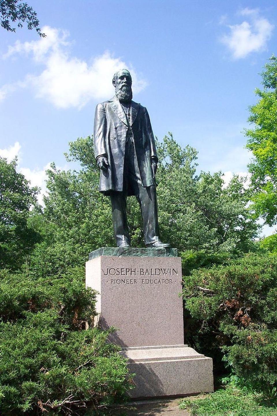 Statue dedicated to Joseph Baldwin on the 100th anniversary of his birth.