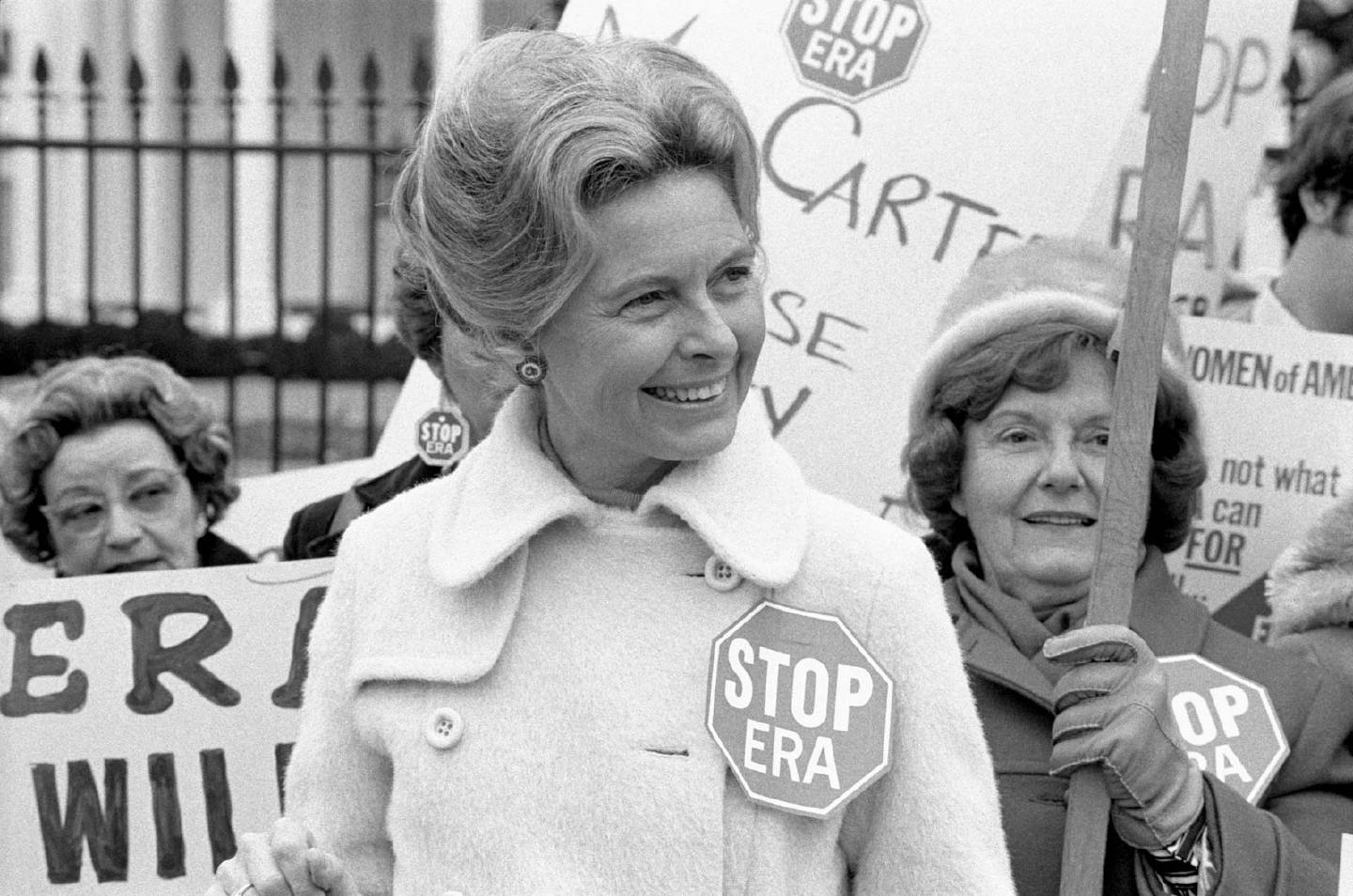 Phyllis Schlafly leads the charge against the ERA in Houston.