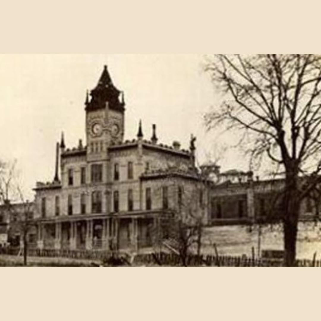 A photo of Huntsville's first State Penitentiary