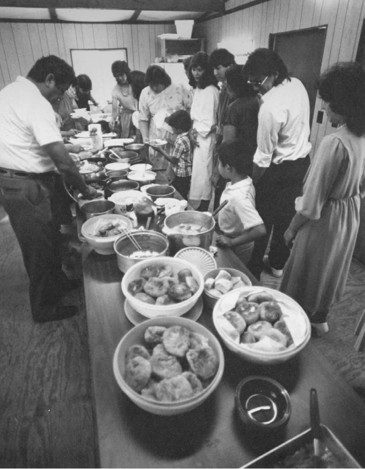 The Alabama Coushatta tribe in a Baptist church.