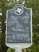 Emancipation Park historical marker