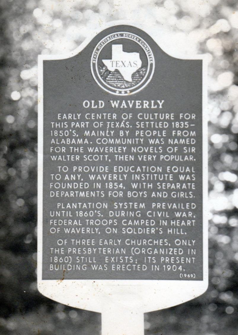 Old Waverly, Texas Historical Marker