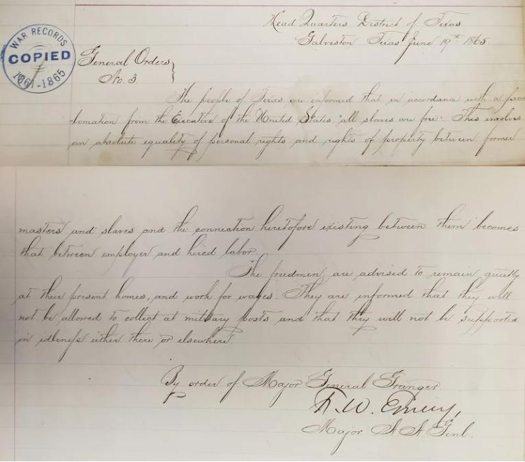Original Juneteenth Order