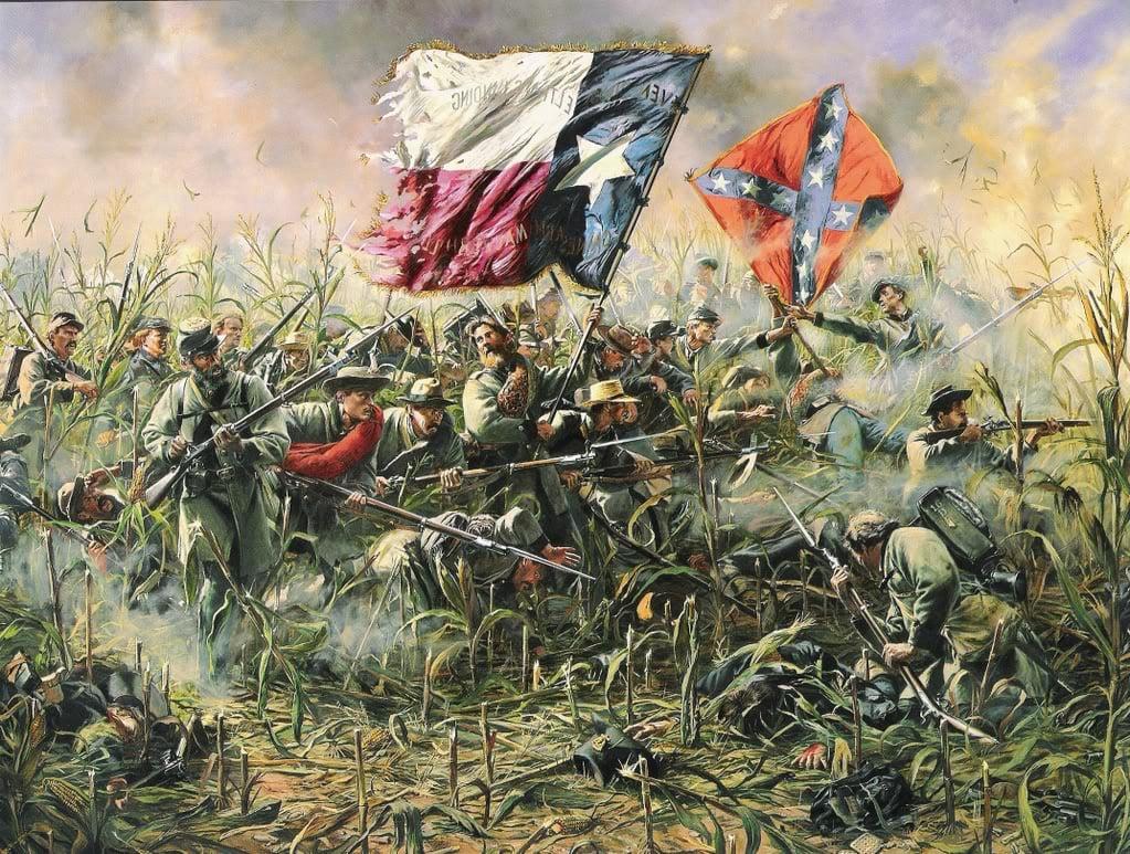 Painting of Hood's Texas Brigade