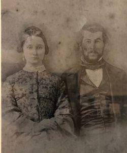 The Eastham couple that moved from Virginia to Huntsville, Texas. Sarah Ann Harris Eastham on the right and Arthur Eastham on the left.