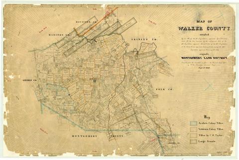 Map of Walker County 1840-1860