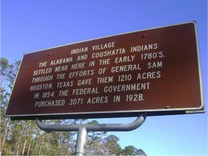 Alabama-Coushatta Indian Village Sign