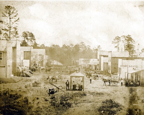 The oldest known photograph of Texarkana taken in 1874. 