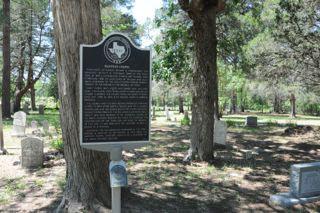 Historical marker at Martha's Chapel Cemetery.