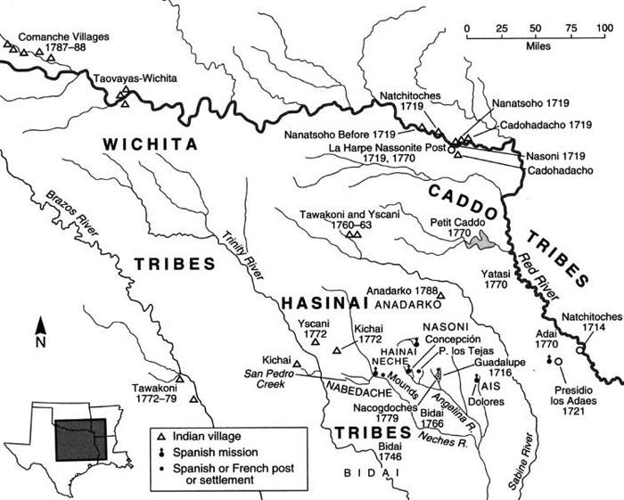 Where Badai tribe was located among other tribe<br />