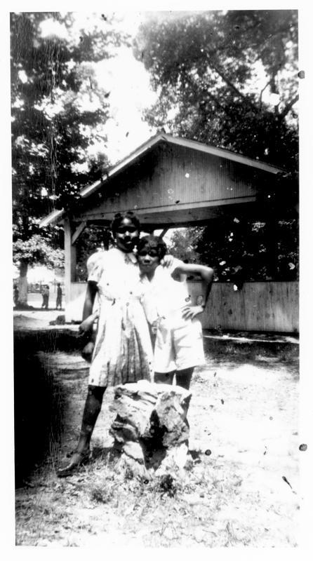 Two young girls at Emancipation Park in 1950