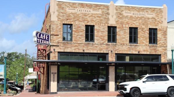 Cafe Texan in 2024, was once called the Eastham Building. It is the oldest cafe in Huntsville and used to belong to the Eastham family.